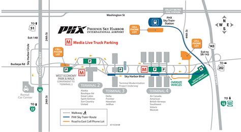 PHX - Phoenix Sky Harbor International Airport Airport Map, Airport ...