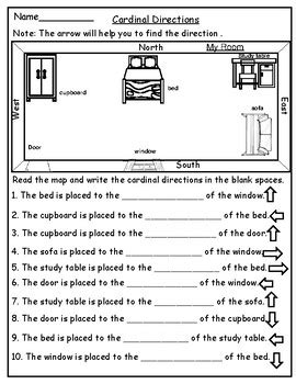 Cardinal Directions Worksheet Game Have Fun Teaching ...