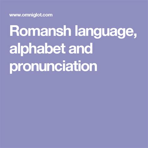 Romansh language, alphabet and pronunciation | Danish language, Irish ...