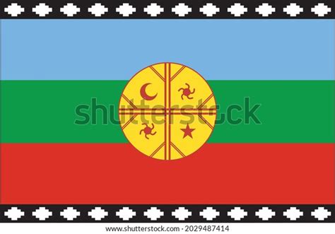 Flag Mapuche Indigenous People Chile Argentina Stock Vector (Royalty ...