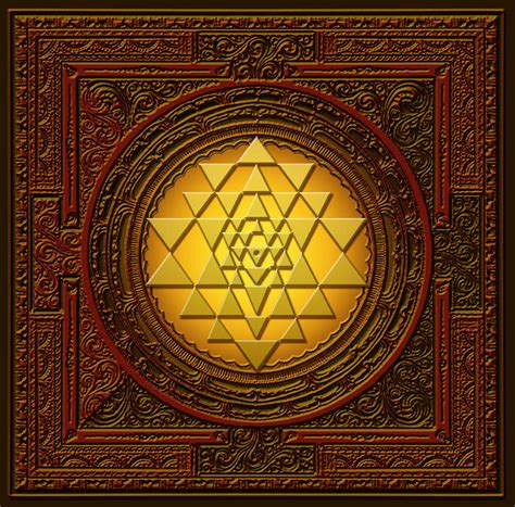 Golden Sri Lakshmi Yantra Digital Art by Lila Shravani