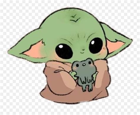 Download #babyyoda #starwars #yoda #cute - Baby Yoda Drawing Easy ...