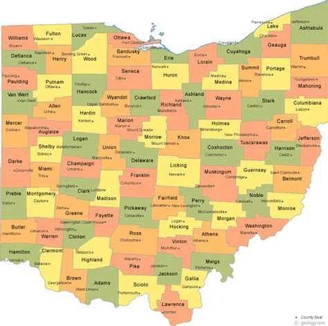 Ohio Counties On Map - Cherey Benedicta