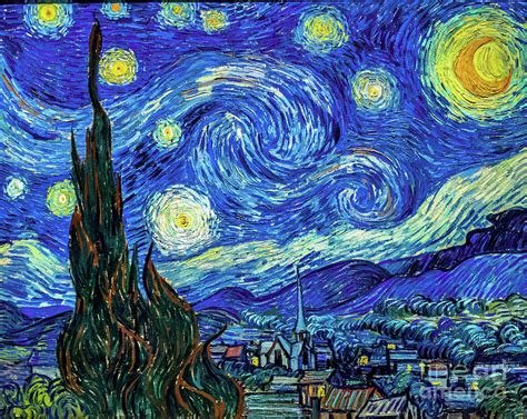 Starry Night Van Gogh - TOP SELLING) Van gogh starry night godzilla ...