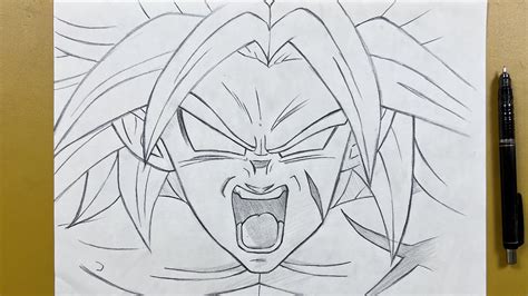 How to draw broly || step-by-step - Dragonball super | - YouTube