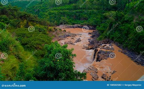 Panorama of Rapids and Waterfall at Awash River in Ethiopia Stock Photo ...