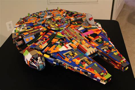 My UCS Millennium falcon made from multicolored legos | Lego millenium ...