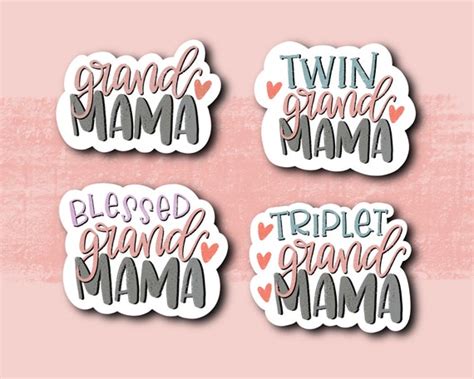 Grand Mama Stickers Grandma - Etsy