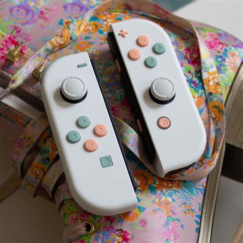 Pair these customized White, Peach and Cyan Joy-Cons with your Nintendo ...