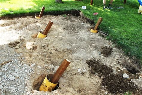 How Install Concrete Deck Footings