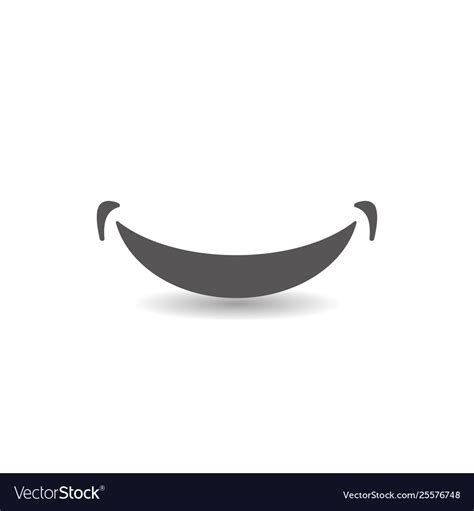 Smile mouth icon simple flat style Royalty Free Vector Image