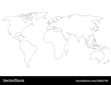 World Map Outline Vector | Draw A Topographic Map