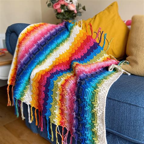 Rainbow Splash Blanket | Crochet blanket patterns, Crochet blanket ...