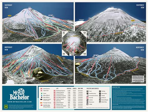 Mt Bachelor Piste Map Trail Map | Images and Photos finder