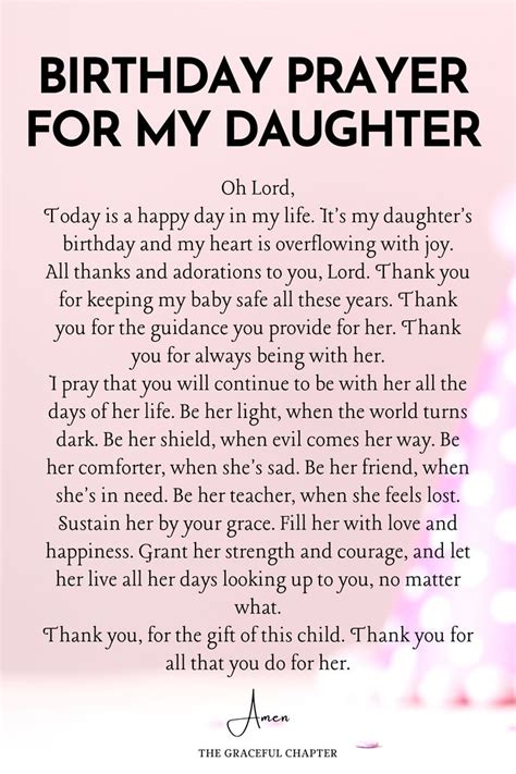 Birthday Prayer for Daughter