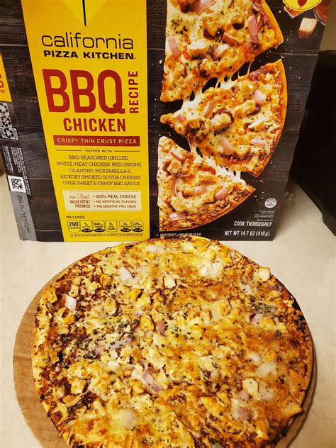 California Pizza Kitchen BBQ Chicken Pizza - very tasty. Crispy crust ...