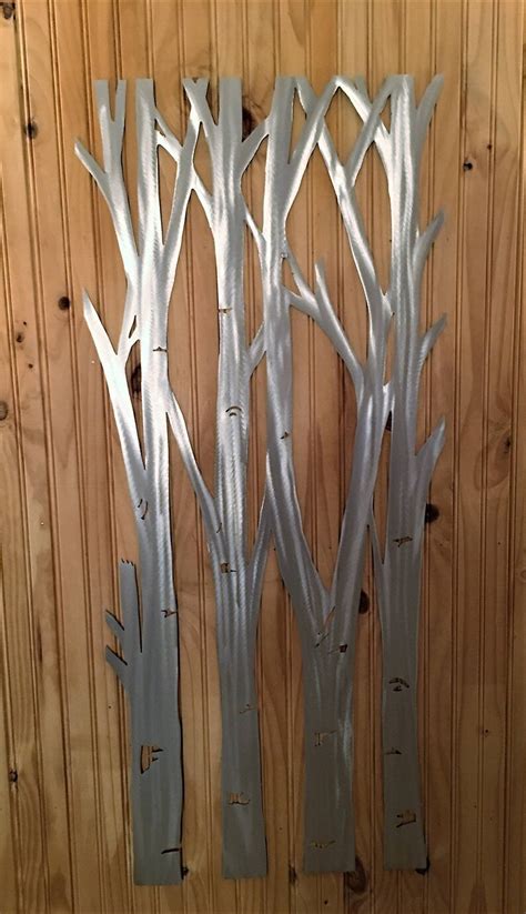 Aspen Tree Large Metal Wall Art Unique Modern Home Decor | Etsy