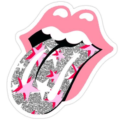 Pink glitter star tongue Sticker | Preppy wallpaper, Preppy stickers ...