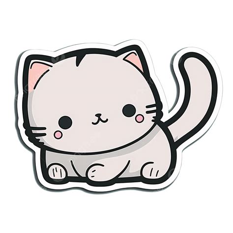 Adesivo De Gato Fofo Gatinho Dos Desenhos Animados Gatinho PNG ...