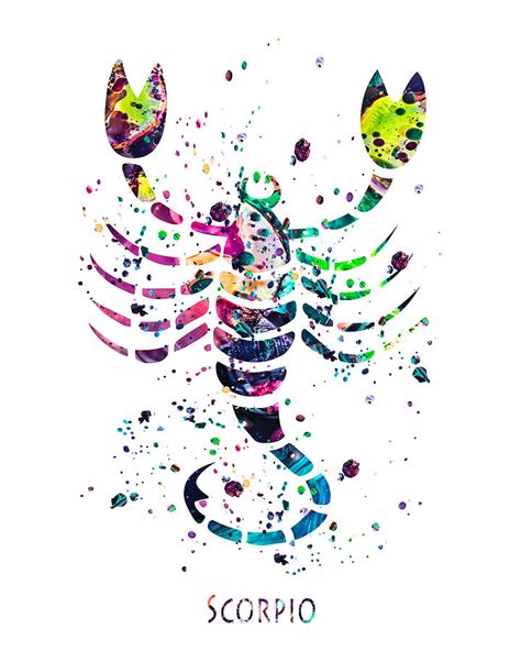 Scorpio Zodiac Sign Painting by Zuzi 's - Pixels