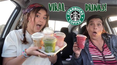 TRYING VIRAL TIKTOK STARBUCKS DRINKS! - YouTube