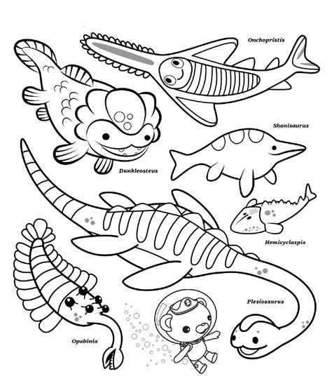 Octonauts Ocean Creatures Coloring Page - Free Printable Coloring Pages ...