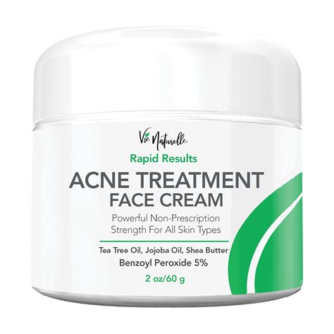 Natural Acne Treatment Cream with Benzoyl Peroxide Spot Treatment ...