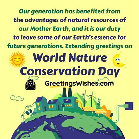 World Nature Conservation Day Quotes, Messages (28 July) - Greetings Wishes