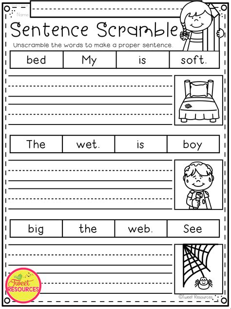 Sentence Structure Worksheets 1st Grade – Thekidsworksheet