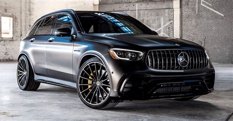 Matt Black Mercedes-Benz AMG GLC 63 S on HRE Wheels | Black mercedes ...