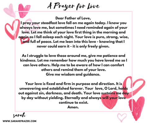 A Prayer for Love - Sarah E. Frazer