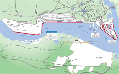 Map Of Southampton Docks Ocean Terminal - Palm Beach Map