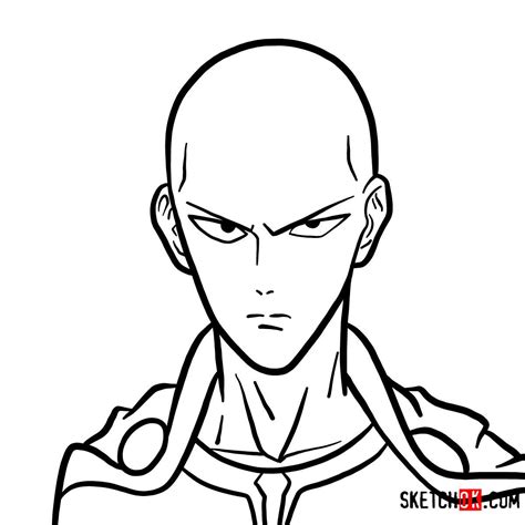 How to draw Saitama's face | One-Punch Man | One punch man anime, One ...