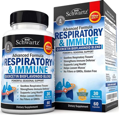 Respiratory & Immune Lung Support Supplement with Quercetin, Vitamin D ...