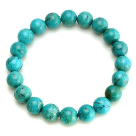 Natural Turquoise Bead Stretch Bracelet | Bohemian Jewelry