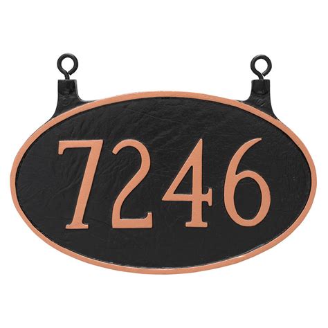 Double Sided Hanging Classic Oval Standard Address Sign Plaque