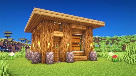 Minecraft: How to Build an Oak Survival House | Tutorial - YouTube