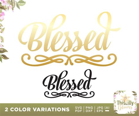 Blessed SVG Inspirational Designs Christian Svg Religious - Etsy