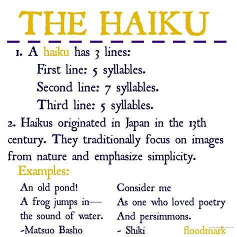 Syllables In A Haiku