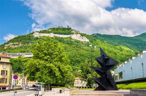 Grenoble, Bastille Fortress. Mandrin Caves in the Mountains in Front of ...