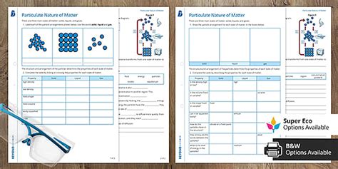 Particulate Nature of Matter Worksheets | Beyond - Twinkl