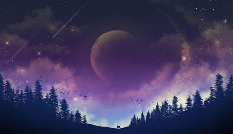 1336x768 Moon Fox Galaxy 4k Laptop HD ,HD 4k Wallpapers,Images ...