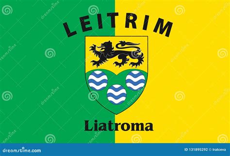 Flag of County Leitrim is a County in Ireland Stock Photo - Image of ...