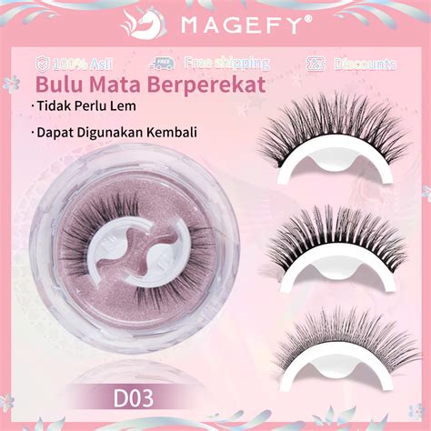 Jual MAGEFY Bulu Mata Tanpa Lem Natural 3D Ekstensi Bulu Mata Palsu ...