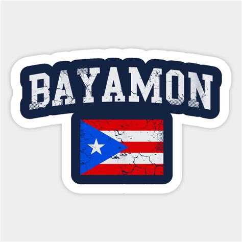 Retro Bayamon Puerto Rico Flag - Bayamon Puerto Rico - Sticker | TeePublic