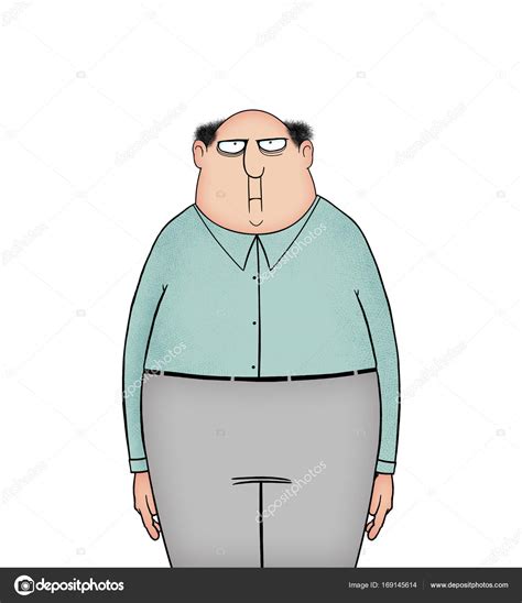 Funny Cartoon Man With an Expression of Angry Frustration Stock Photo ...