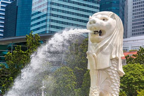 Merlion fountain in Singapore | Stock image | Colourbox