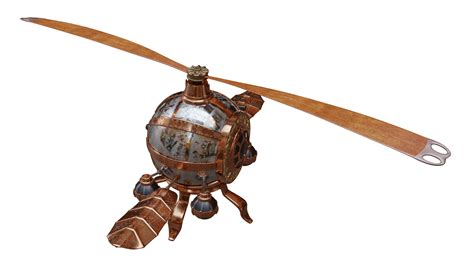 Steampunk helicopter 3D model - TurboSquid 1647212