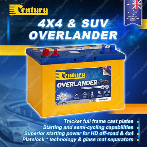 Century Overlander 4X4 Battery for Ford Ranger PJ PK Maverick DA Raider ...