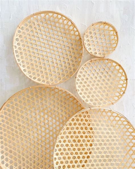 Bamboo wall basket set for an elegant touch